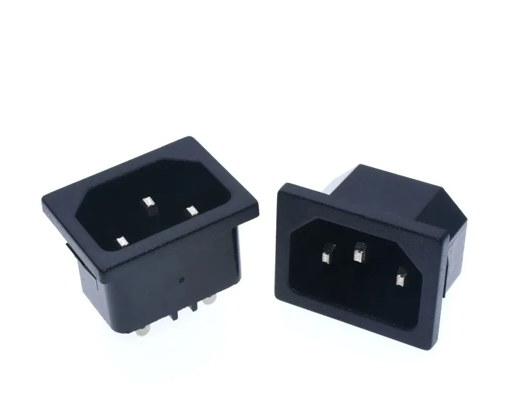 POWER CORD SOCKET IEC320 C14 MALE AC POWER CABLE JACK INLET Receptacle 10PCS