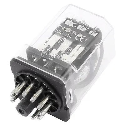 

JQX-10F 3Z DC 24V Coil PCB Electromagnetic Relay 3PDT 11 Pin Free Shipping