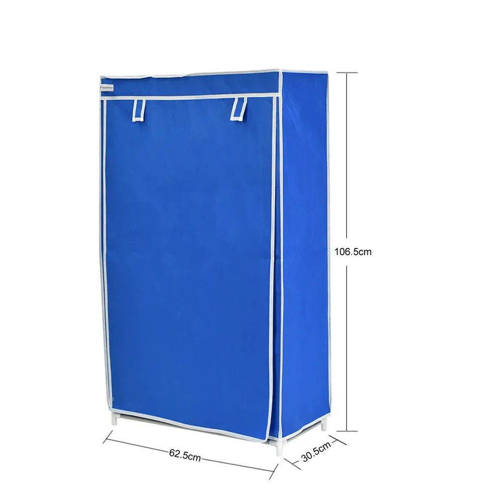 Finether Non-Woven Fabric Shoes Storage,5-Tier Portable Shoe Rack Organizer-Blue6