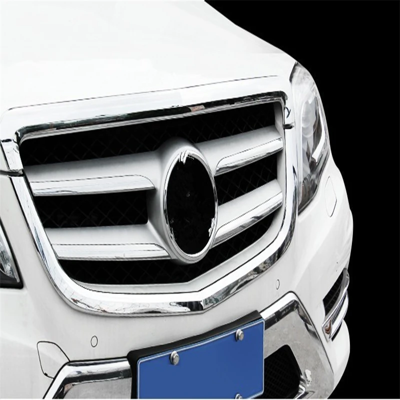 

WELKINRY car auto cover styling For Mercedes-Benz GLK X204 2013 2014 2015 ABS chrome front head upper grille air intake trim