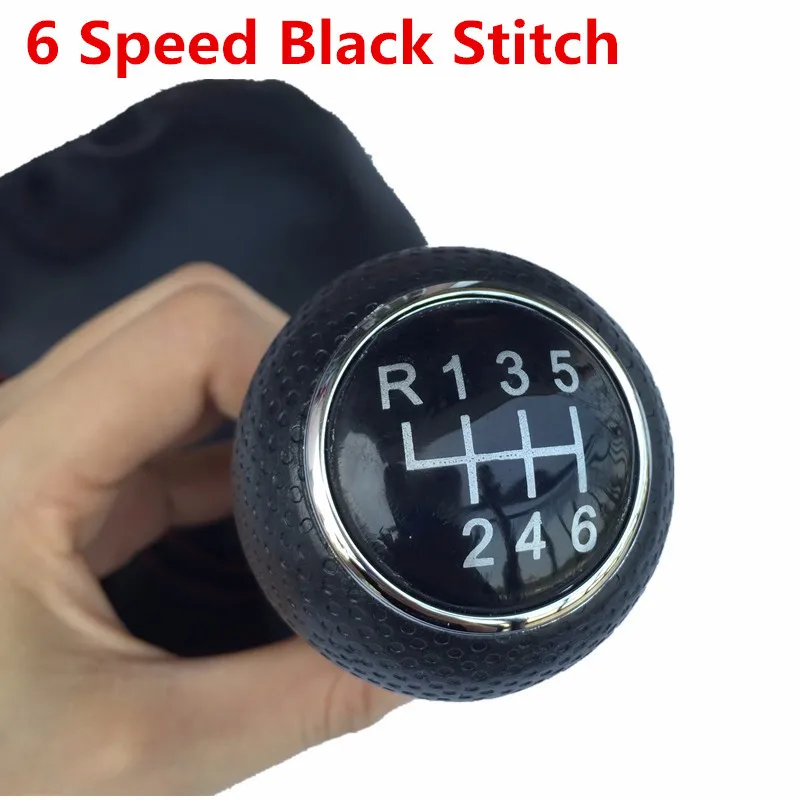 Приспособления для стилизации автомобиля рычаг переключения передач ручка переключения передач гетры для VW Golf 3 MK3 Jetta LUPO Polo Caddy SEAT CORDOBA IBIZA INCA - Название цвета: 6 Speed Black