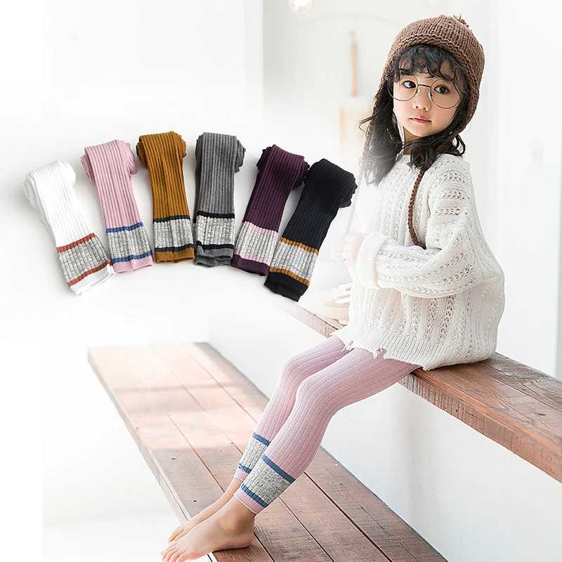 kids leggings girls knit leggins cotton soft warm pants for children
