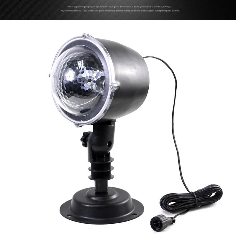 

LED Projector Light Snowflake Rotate Waterproof Spotlight for Christmas Halloween Garden Party JA55