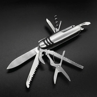 

Multi-function Multi-knife Double Blade 7-in-1 Multi-function Pliers 2PC Outdoor Camping Tool Set Gift