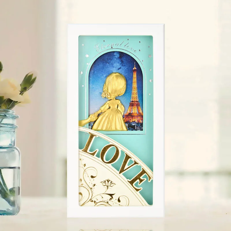 Asklove Wall Art Pictures Love girl Ornament 3D Gold Foil Painting Wedding decor gifts Desktop Ornaments Crafts Home Decoration Asklove Wall Art Pictures Love girl Ornament 3D Gold Foil Painting Wedding decor gifts Desktop Ornaments Crafts Home Decoration