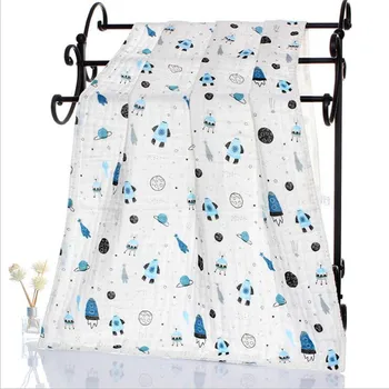 

Six Layer 100% Cotton Blanket Newborn Baby Swaddling Super Comfy Bedding Blankets Swaddle Wrap Babies Muslin Blanket 110*110cm