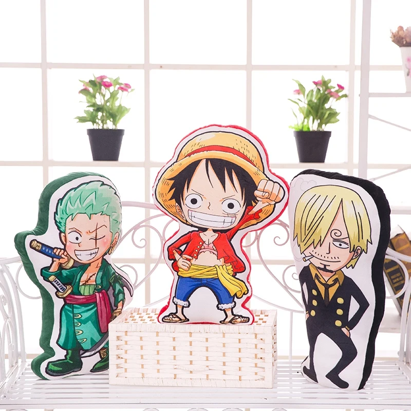 50 см творческий 3D Аниме One Piece Рисунок Плюшевые Подушки Детские Мягкая игрушка мультфильм Луффи Санджи Зоро Усопп Чоппер милые куклы для детей