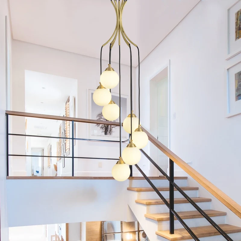 Длинная люстра Stairwell скандинавские современные подвесные светильники для