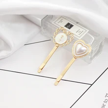 SANSUMMER, сплав, гальваническое покрытие, модная новинка, жемчужная резьба, полая форма, Шпилька для женщин,, Милая Золотая заколка для женщин, 6143