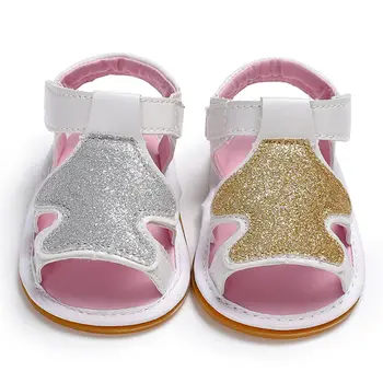 

Size 0-18M Baby Summer Shoes Infant Bebek Sandalet Bling Skid-Proof Sole Baby Girl Summer First Walker Shoes Sandalias Bebe Girl