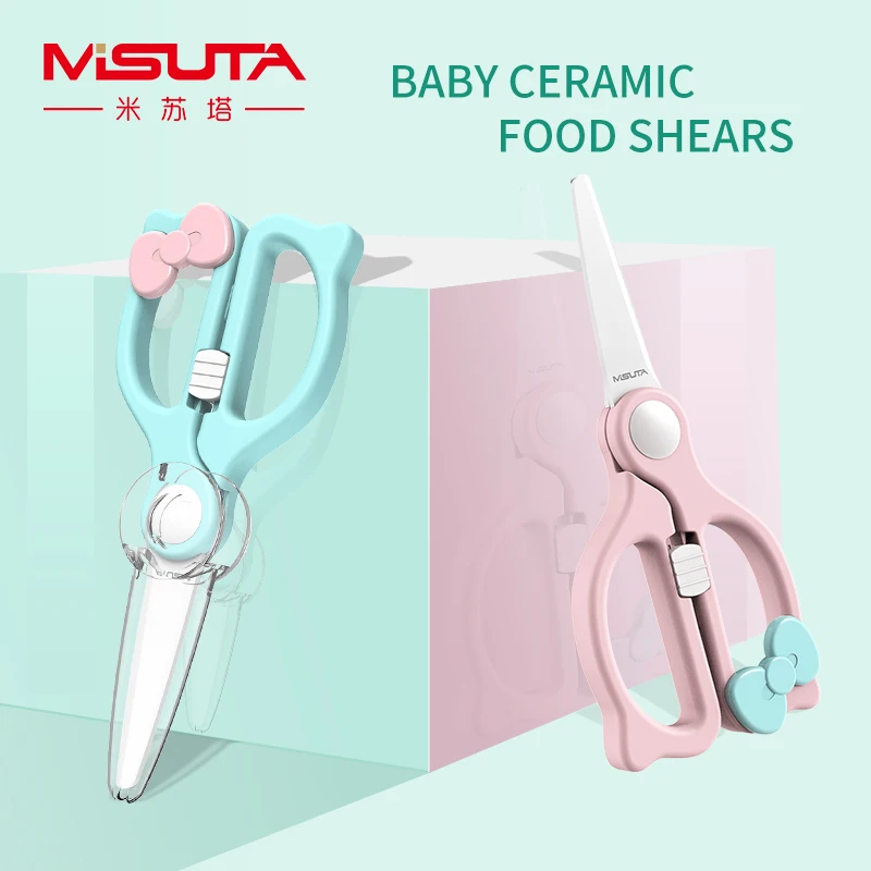 Baby Ceramic Food Shears Vegetable Noddles Meats Supplementary Food Cutter Safe Feeding Scissors Baby Ceramic Food Shears Vegetable Noddles Meats Supplementary Food Cutter Safe Feeding Scissors