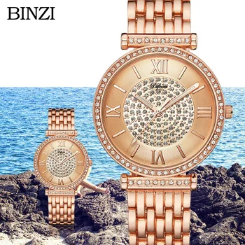 

2019 New Dress Wristwatches Male Rhinestone Ladies Wrist Watches Famous Brand Full Stainless Steel Watch Relogio Feminino xfc
