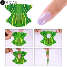 100 шт/рулон клейкой формы для ногтей для акрилового УФ-геля, кончик для ногтей, инструмент для наращивания ногтей, квадратная овальная форма, острые концевые наборы