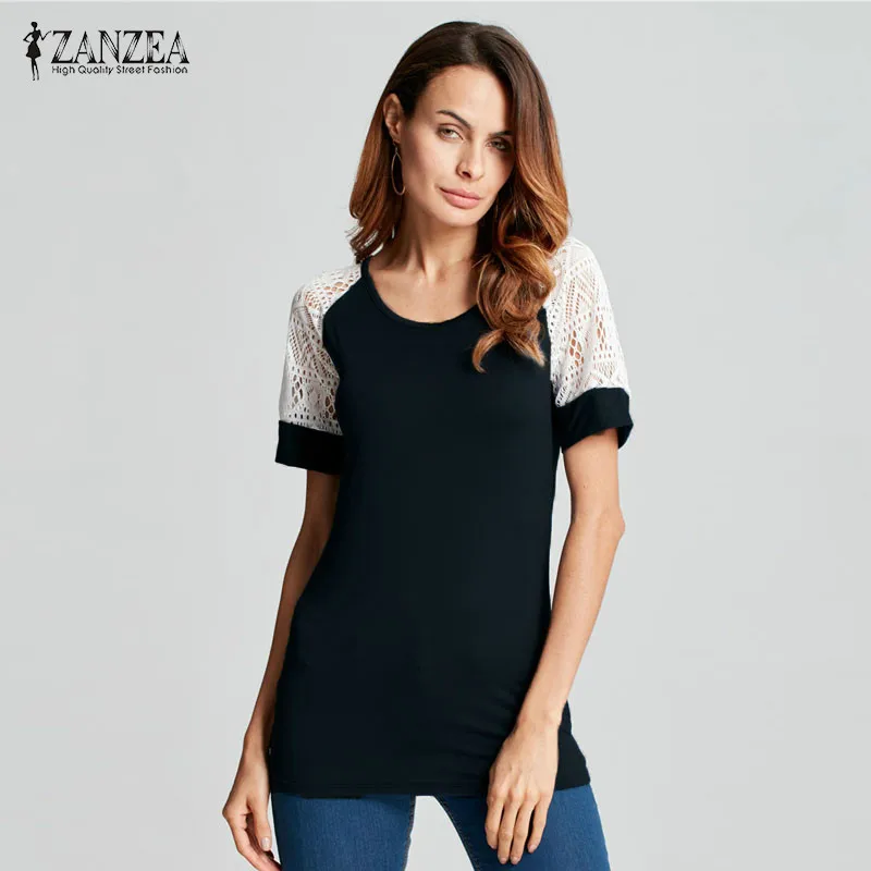 lace stitching round neck cropped t shirt lace stitching round neck cropped t shirt