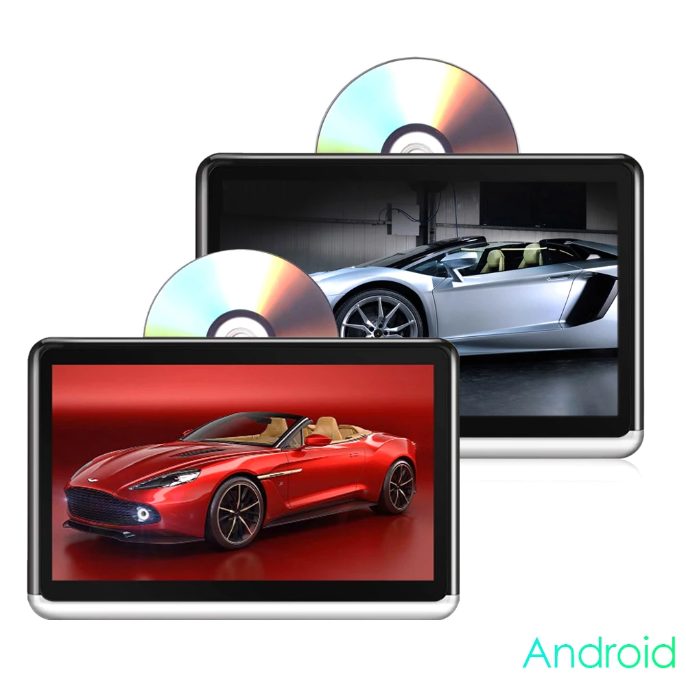 10,2 дюймов Android 6,0 CD DVD плеер сенсорный экран ips 1366*768 TFT-LCD подголовник автомобиля мониторы с Wi Fi Bluetooth зеркальная поверхность подключение