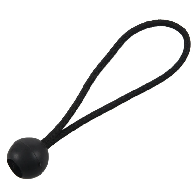 

10 x Quality Black Bungee Cord with Ball 150mm