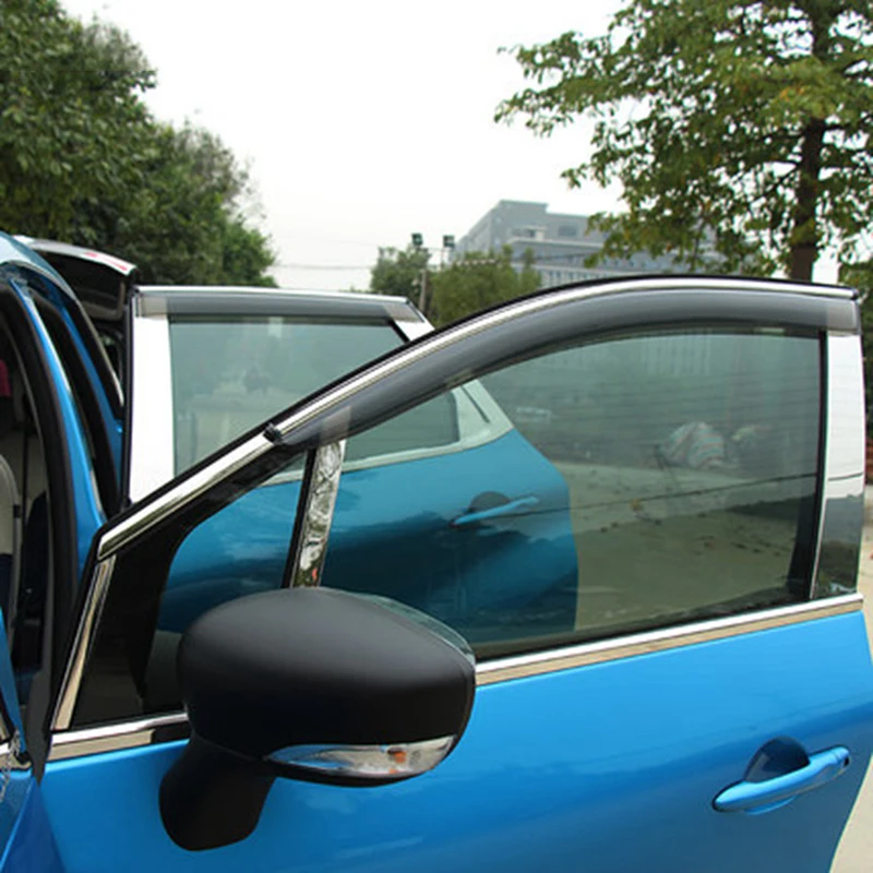 Автомобиль Atyling ABS пластик окна козырек тенты вентиляционный защитный козырек от солнца и дождя отражатель Чехлы 4 шт. для Renault Captur