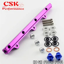 Kit de riel de combustible de alto flujo para Mitsubishi Lancer Evolution EVO 1 2 3 4G63 92-96 púrpura