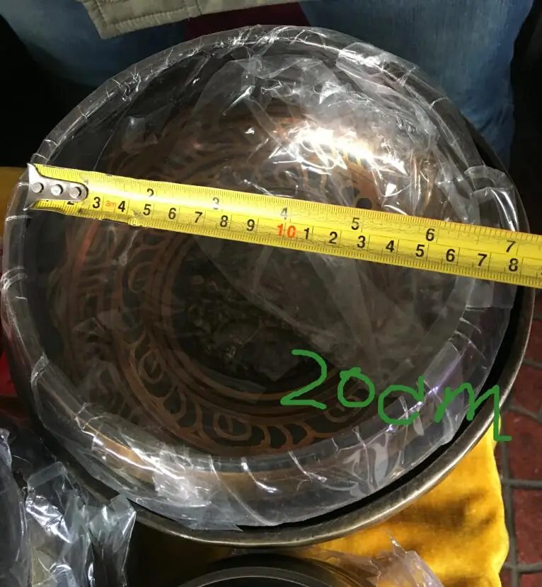 Азиатский буддийский мантра традиционной тибетской поющие чаши Бронзовый Будда 20 см~ 8 см(скидка 50 - Цвет: 20cm