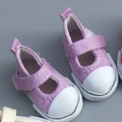 5 см кукольная обувь Джинсовая парусиновая мини-игрушка обувь1/6 Bjd Снеговики сапоги для России diy кукла ручной работы - Цвет: purple