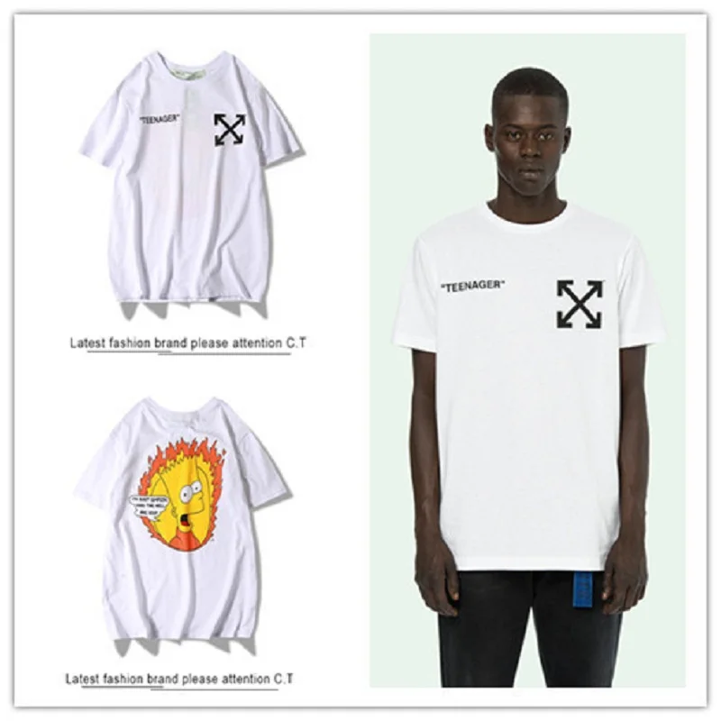

Men and women short-sleeved T-shirts spring and summer casual tops pure cotton couple loose T-shirt 2019 new