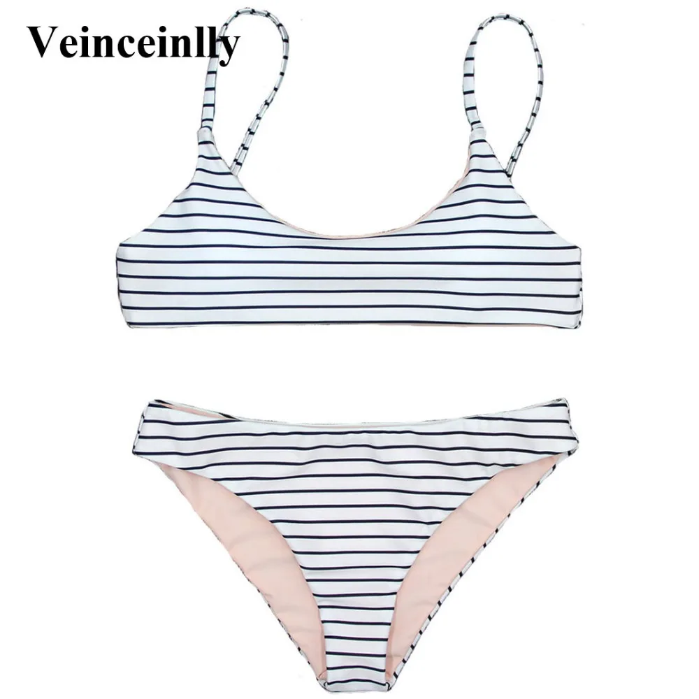 Sexy Striped bikini 2018 two pieces swimsuit female swimwear women ...