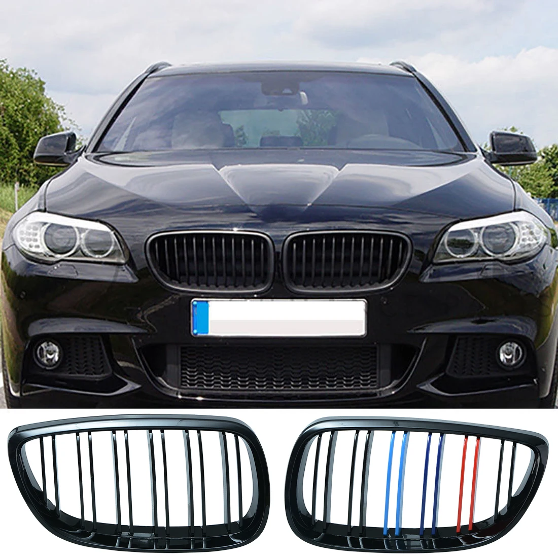 

1pair Grille For BMW 3 Series E92 E93 06-09 2 Doors Gloss Black Car Wide Kidney Grill Racing Grill Car-styling