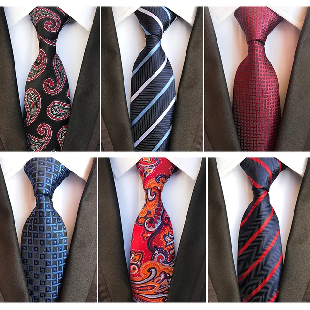 Corbatas a rayas clásicas de 8 cm para hombre, corbatas
