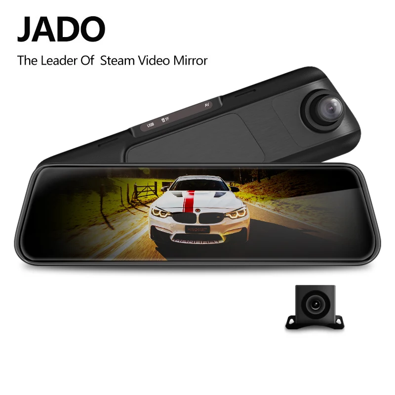 JADO A650 X2 поток зеркало заднего вида Dvr dash cam era avtoregistrator 10 ips сенсорный экран HD 1080P