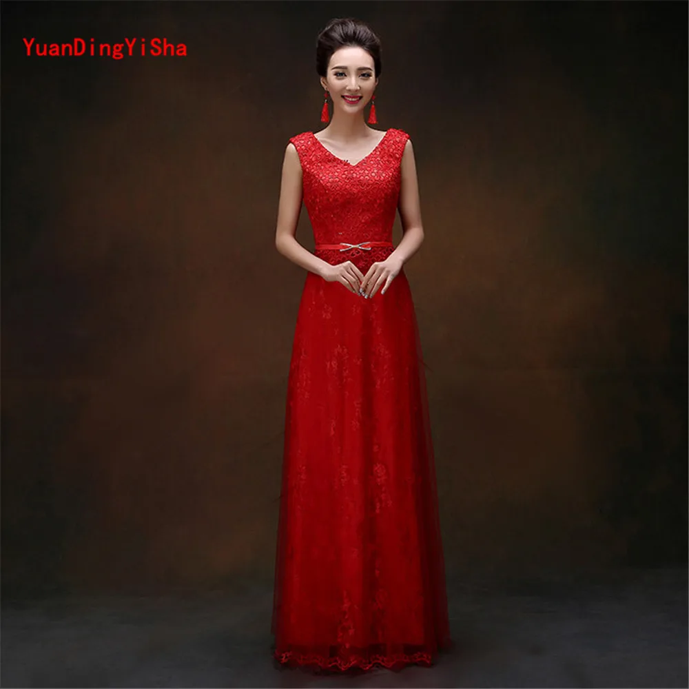 Real Photos Lace A-Line Evening Dress robe de soiree 2017 New V-Neck Sashes Appliques Elegant Formal Party Prom Dresses | Свадьбы и