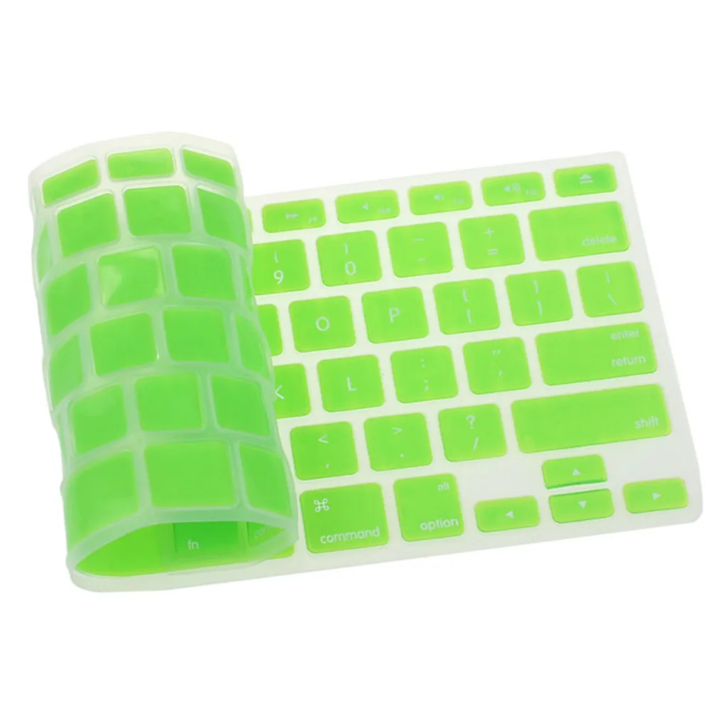Laptop Keyboard Cover Green Silicone Keyboard Skin Cover For Apple Macbook Pro Air Mac Retina 13