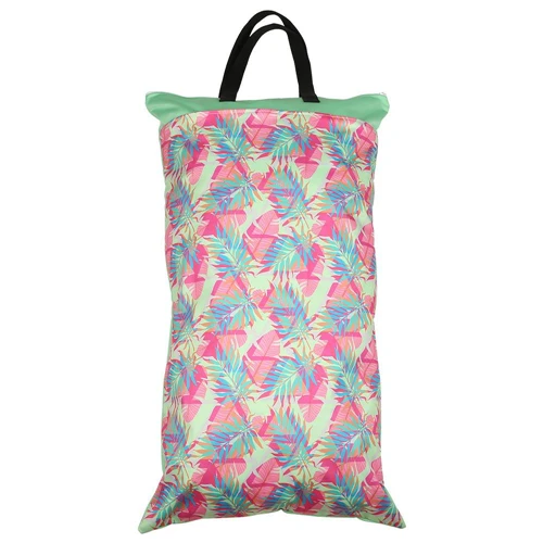 Сумки для подгузников 1 шт., Детские Водонепроницаемые сумки с двойной молнией, сумка для подгузников, моющаяся сухая влажная сумка для пеленок, 40*70 см, сумка для подгузников - Цвет: EF231