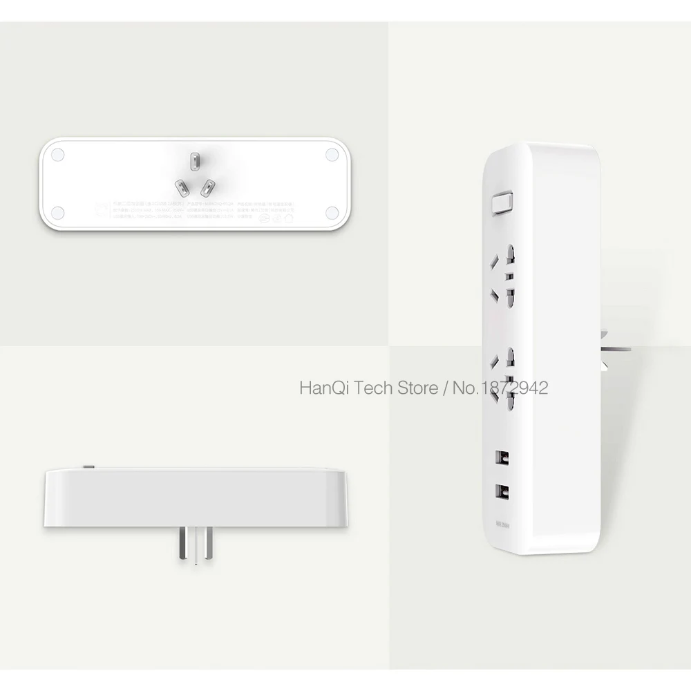 Конвертер удлинителя Xiaomi Mijia H20 портативный дорожный адаптер для дома и офиса 5 В 2