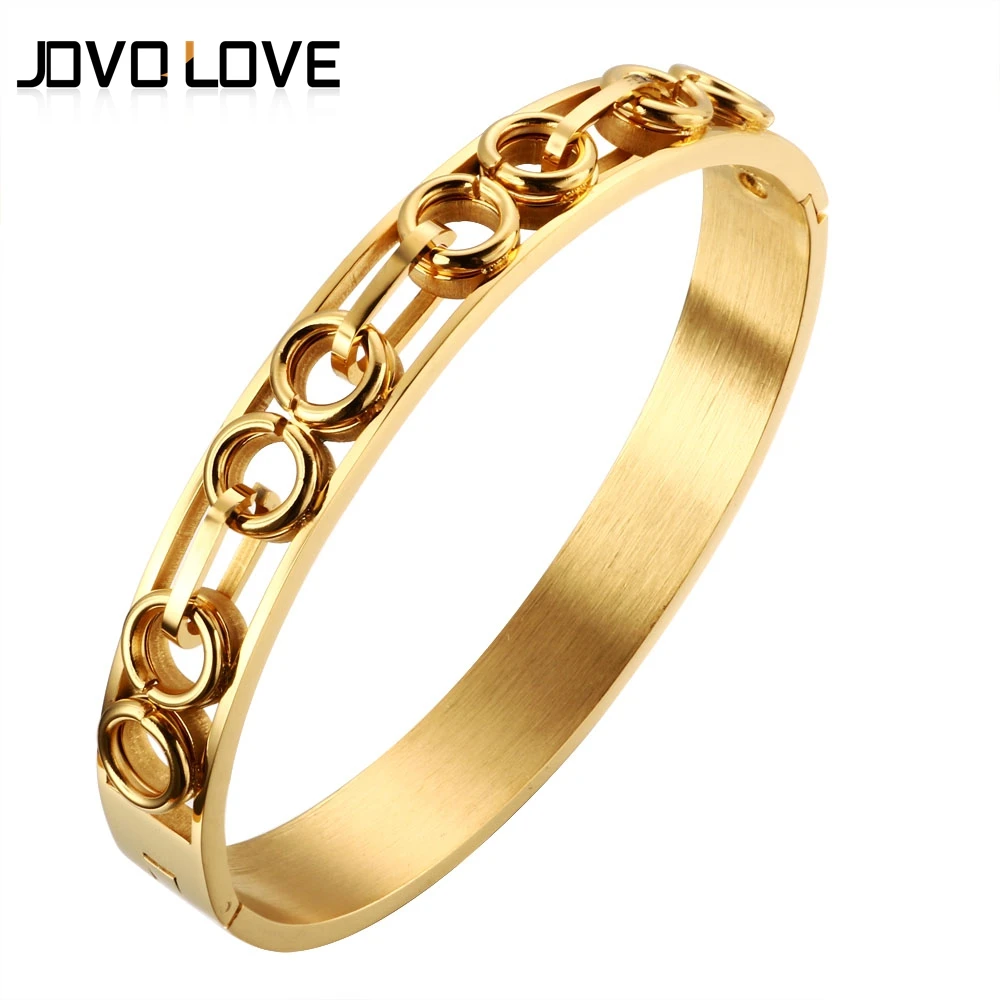 Unique Multi Circle Knot Design Gold Bracelets For Men Women Punk Unique Multi Circle Knot Design Gold Bracelets For Men Women Punk Style Open Bangle 10mm Wide In Charm From Jewelry