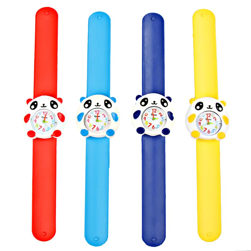 

Big Face Panda Cartoon Animal Soft Silicone Quartz Cute Watch for Boy & Girl Student Wristwatch Children Watches Puzzle Toys