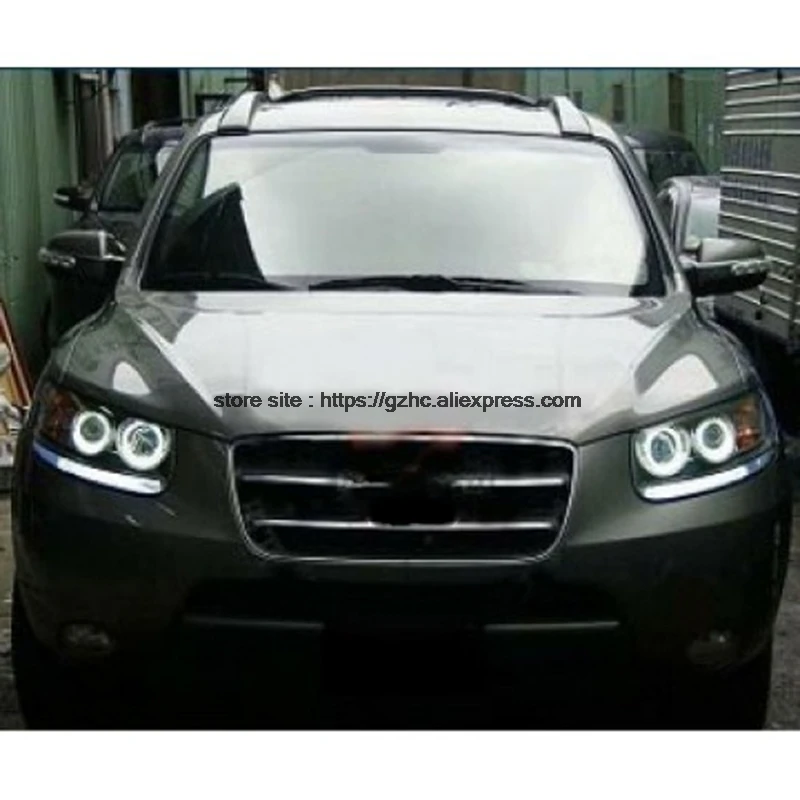 Ультраяркий Дневной светильник для Hyundai Santa Fe santafe 2007 2012 DRL CCFL ангельские глаза