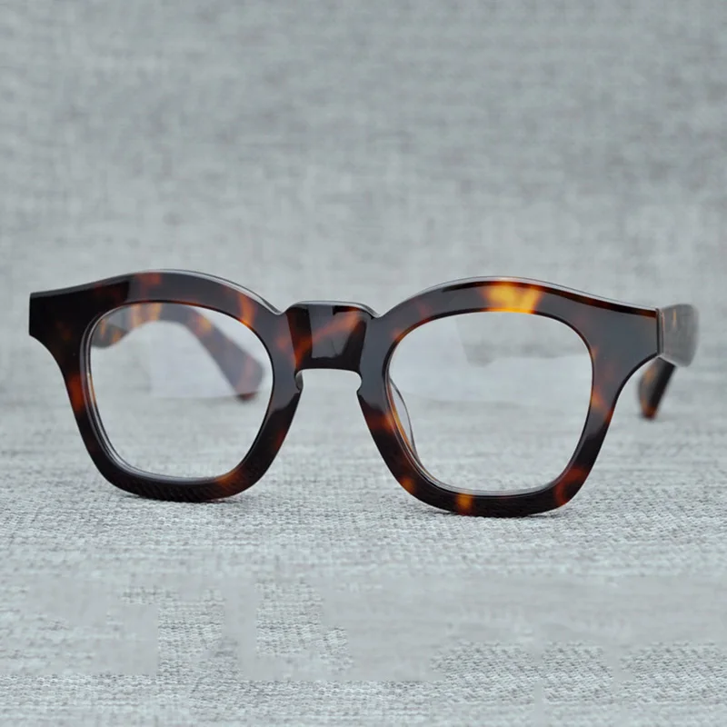 Cubojue Acetate Glasses Men Women Vintage Thick Eyeglasses Frames Man