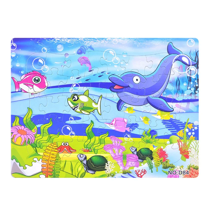 

3D Paper jigsaw puzzles toys for children kids toys brinquedos Ocean World puzzle educational Baby toys Jellyfish Tortois Puzles