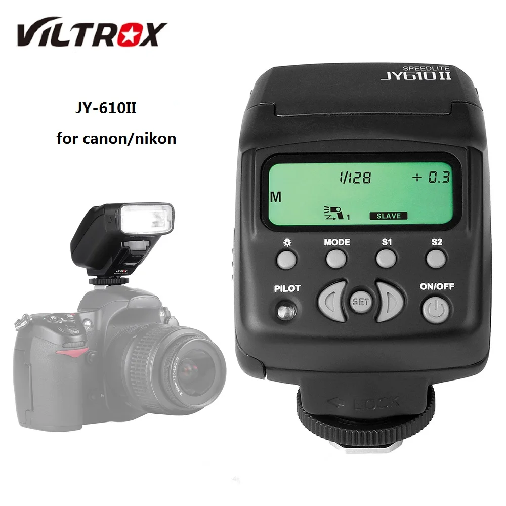 

Viltrox JY-610 II Univeral On-camera Mini Flash Light Speedlite for Nikon D3300 D5300 D7100 Canon 5D Mark II III DSLR Cameras