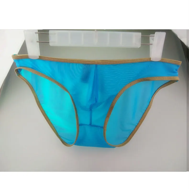Горячее предложение, сексуальное Сетчатое Прозрачное нижнее белье, мужские пляжные шорты с подкладкой, Мужская одежда для плавания, плавки, Прозрачное Бикини, купальный костюм для мужчин, Desmiit - Цвет: Sky Blue