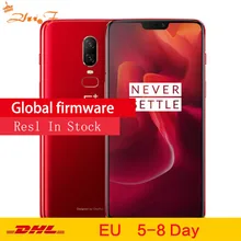 Оригинальный OnePlus 6 8 Гб 256 ГБ Snapdragon 845 Восьмиядерный AI двойная камера 20MP + 16MP лицо разблокировка Android 8 смартфон мобильный телефон