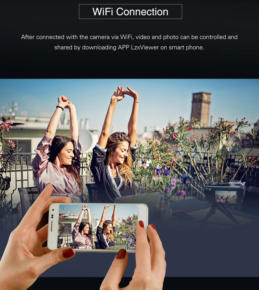 HIPERDEAL ORDRO AC3 4K Ultra HD 60FPS Video Camera WIFI APP External Microphone 30X Professional Digital Camera 13.0MP
