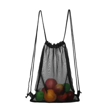 

Female Casual Solid Color Mesh Drawstring Backpacks Women Fashion Leisure Travel Shoulder Bags Shopping Knapsack