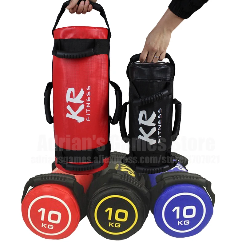 Buy 5 10 15 20 25 30KG Unfilled Power Bag Fitness Body Building Gym Sports Crossfit Sand Bag Muscle Training PU Leather Heavy Duty