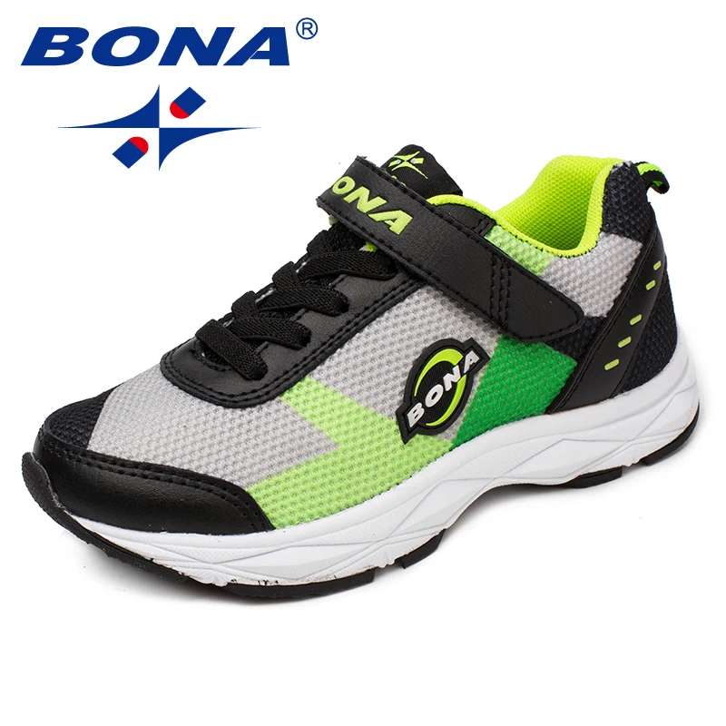 BONA/Новое поступление; стильная детская повседневная обувь; сетчатая обувь для мальчиков; лоферы на липучке для девочек; уличные модные кроссовки;