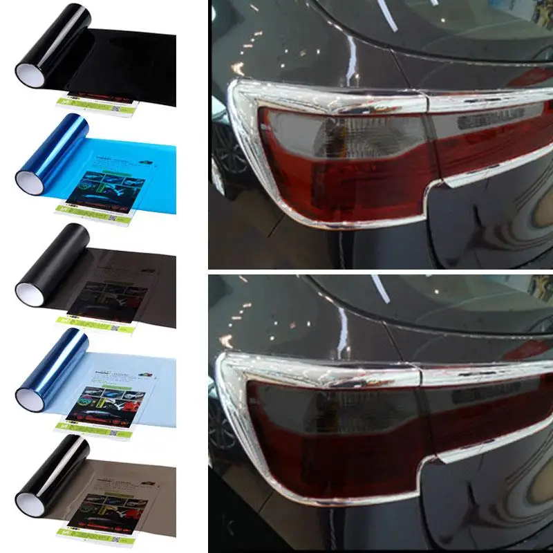 

30CM x 100CM Car Truck Motor Light Headlight Taillight Recolor Film Membrane Car Wrap Lamp Covering Film PVC Stickers