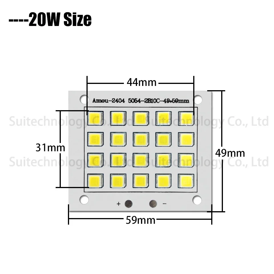 10W 20W 30W 50W 100W 150W 200 W Полный Мощность Светодиодный прожектор Источник SMD5054 светодиодный доска для самодельные Украшения для волос 10 20 30 50 100 150 200 W прожектор - Испускаемый цвет: 20W