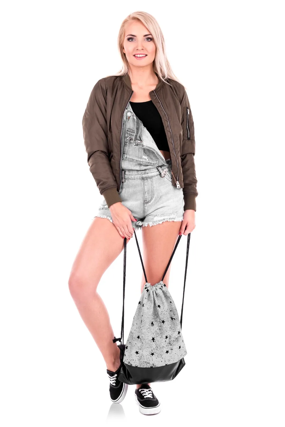 Бетонный черный кожаный рюкзак с принтом звезд для женщин мужской рюкзак для путешествий Mochila Feminina сумка на шнурке