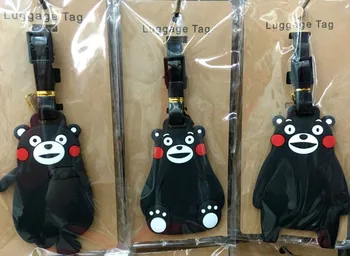 

2018 Mala Luggage Tag Travel Accessories Japanese Kumamoto Bear Cartoon Silica Gel Suitcase Id Address Holder Baggage Boarding