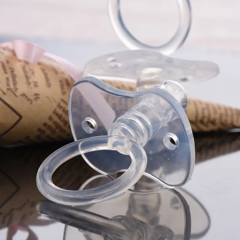Newborn Transparent Silicone Pacifiers Infant Pacifier Holder Clip Baby Pacifiers Nipples for